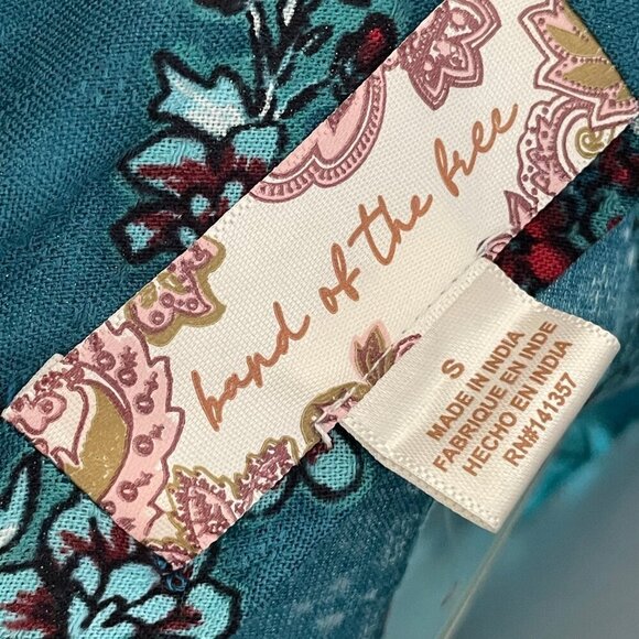 NWT Band Of The Free Audette Teal Floral Halter Midi Dress - Picture 14 of 16